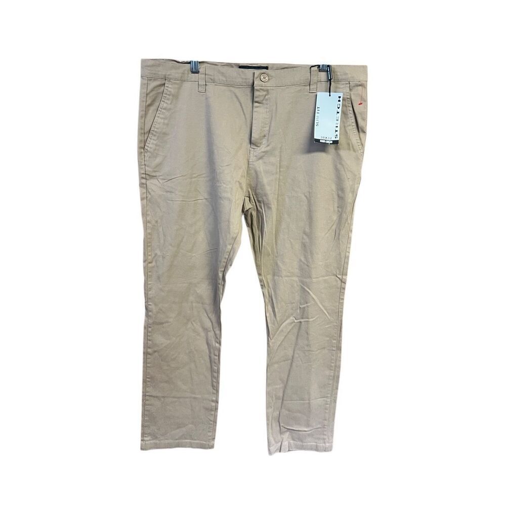 Members Only Men’s Pants Sz 38/32 Tan Stretch NWT